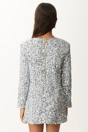 Elisabetta Franchi Bambina Abito Girocollo Full Paillettes EFAB6380TV093 STARLIGHT