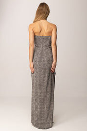 Elisabetta Franchi abito in Crêpe con Stampa Pitone ABR2857E2 NERO