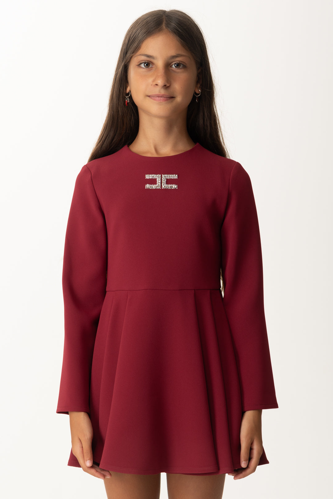 Elisabetta Franchi Bambina Bambina Abito In Crepe con Gonna a