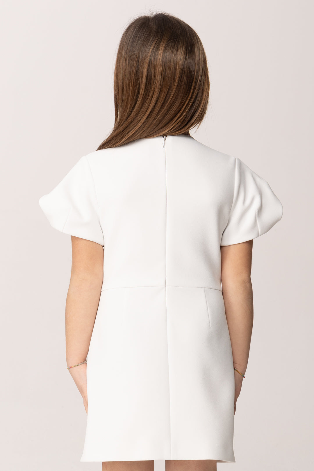 Elisabetta Franchi Bambina Abito In Crepe con Tasche e Ricamo Doppia C EFAB6460GA022.0004