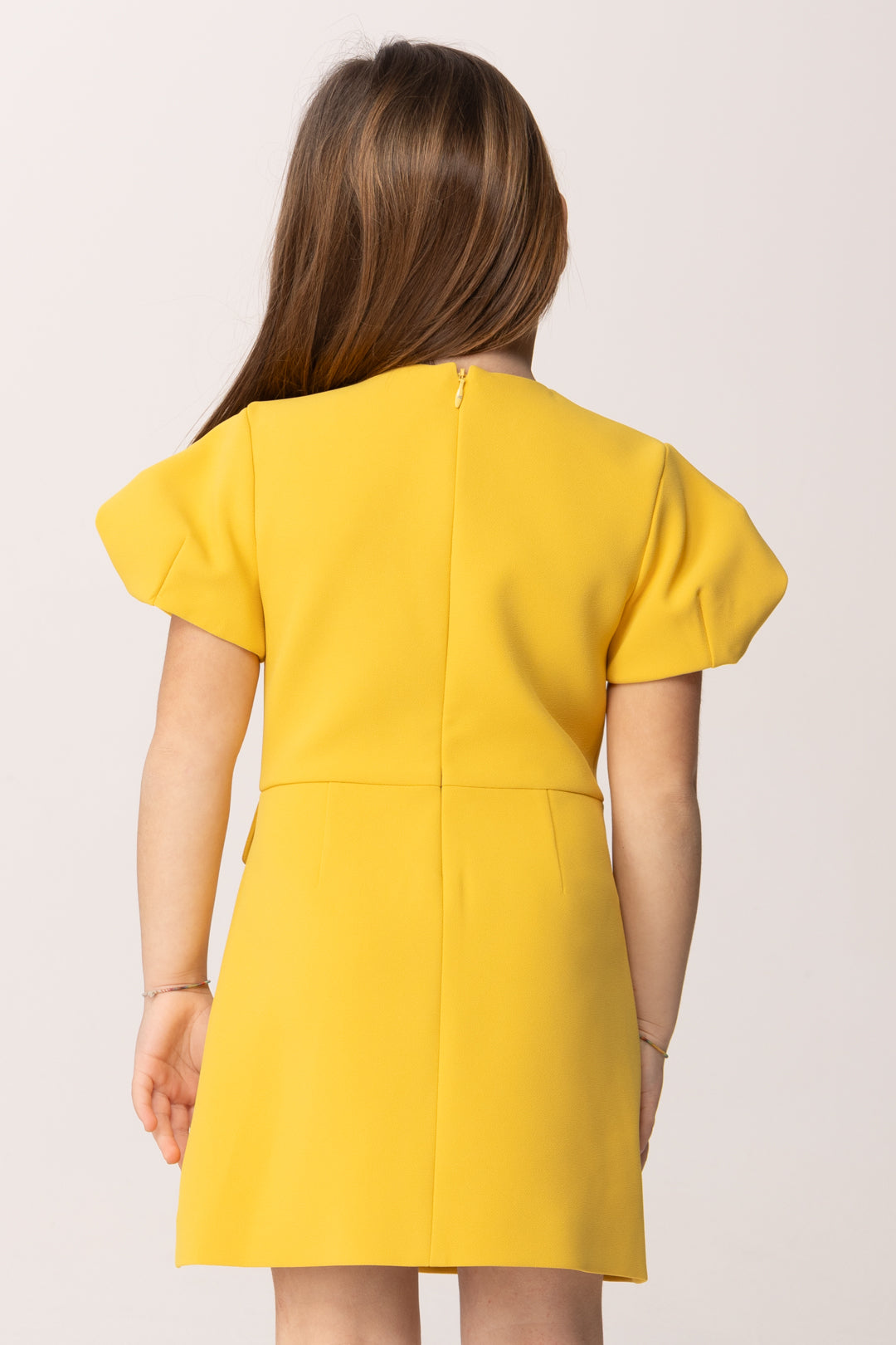 Elisabetta Franchi Bambina Abito In Crepe con Tasche e Ricamo Doppia C EFAB6460GA022.2033