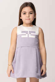 Elisabetta Franchi Bambina Abito In Duchesse Bicolore con Ricamo Cc EGAB234CRA016.D639