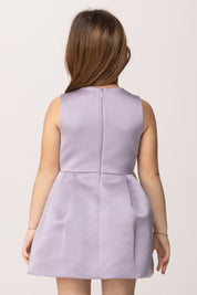 Elisabetta Franchi Bambina Abito In Duchesse Bicolore con Ricamo Cc EGAB234CRA016.D639