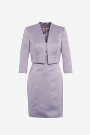 Elisabetta Franchi Abito In Duchesse con Giacca Corta TB00161E2 LILLA