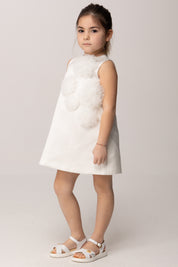 Elisabetta Franchi Bambina Abito In Duchesse con Pon Pon EGAB2330RA016.0004