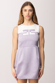 Elisabetta Franchi Bambina Abito In Duchesse con Ricamo Logo Bicolore EFAB6590RA016.D639