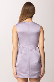 Elisabetta Franchi Bambina Abito In Duchesse con Ricamo Logo Bicolore EFAB6590RA016.D639