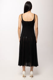 Elisabetta Franchi Abito In Georgette AB93462E2 NERO