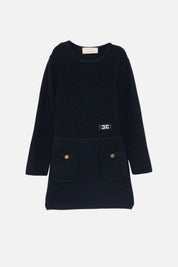 Elisabetta Franchi Bambina Abito In Maglia con Tasche EFAB681CFL159.0077