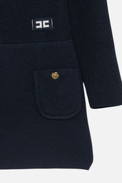 Elisabetta Franchi Bambina Abito In Maglia con Tasche EFAB681CFL159.0077