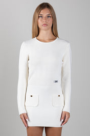 Elisabetta Franchi Bambina Abito In Maglia con Tasche EFAB681CFL159.0077