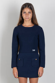 Elisabetta Franchi Bambina Abito In Maglia con Tasche EFAB681CFL159.4462