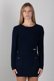 Elisabetta Franchi Bambina Abito In Maglia con Tasche EFAB681CFL159.4462