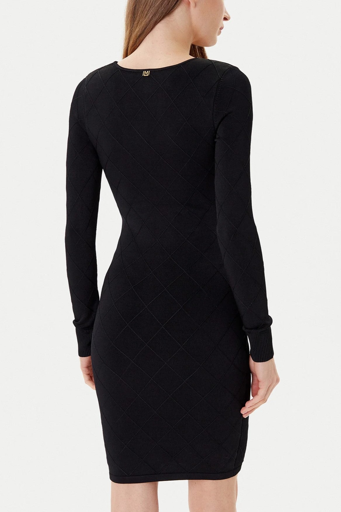 Marciano By Guess Abito In Maglia Miley con Pattern Rombi 5YGK23 5036Z JET BLACK A996