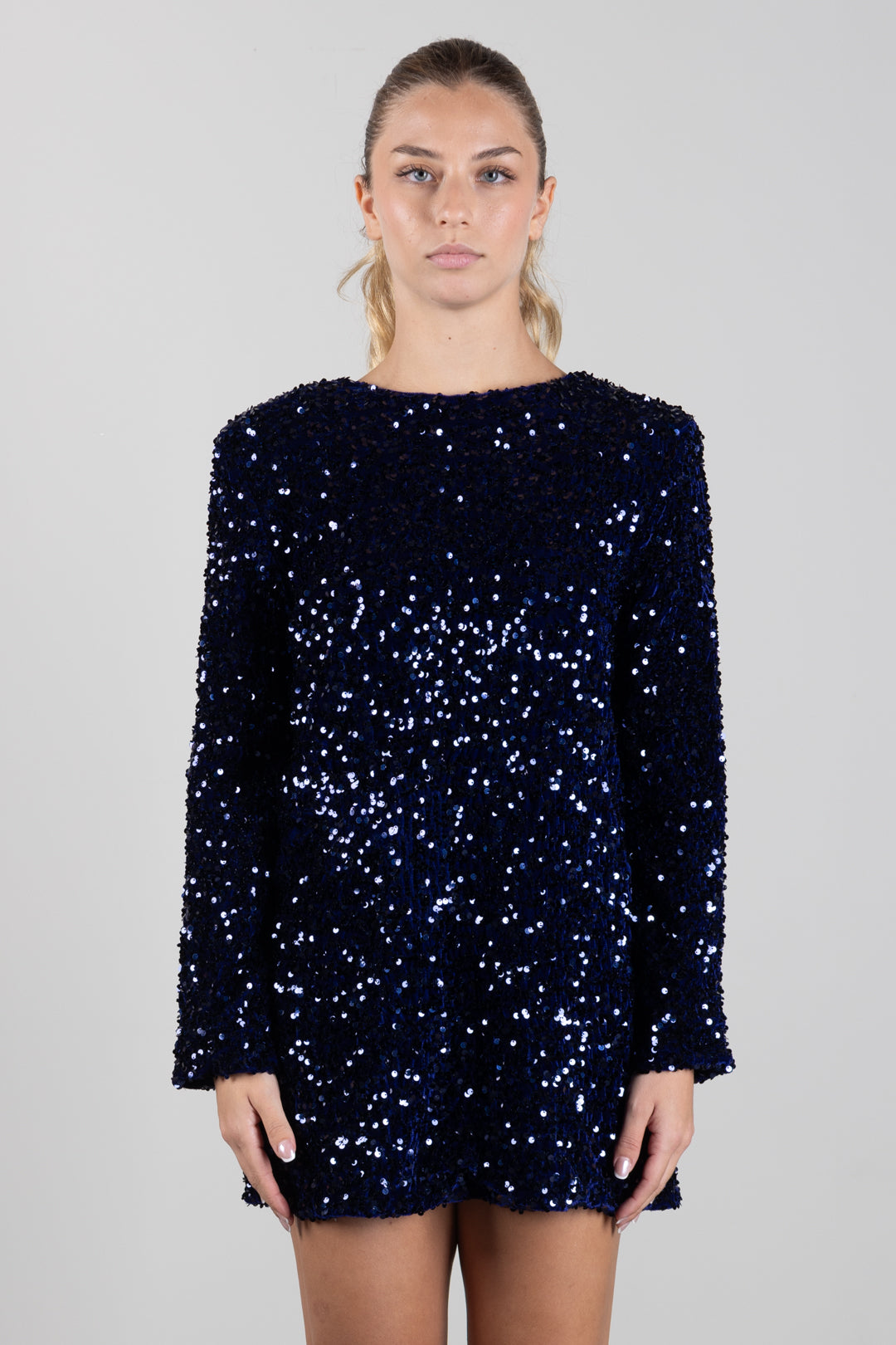 Elisabetta Franchi Bambina Abito In Paillettes con Fiocco Dietro EFAB7010TV093.4002