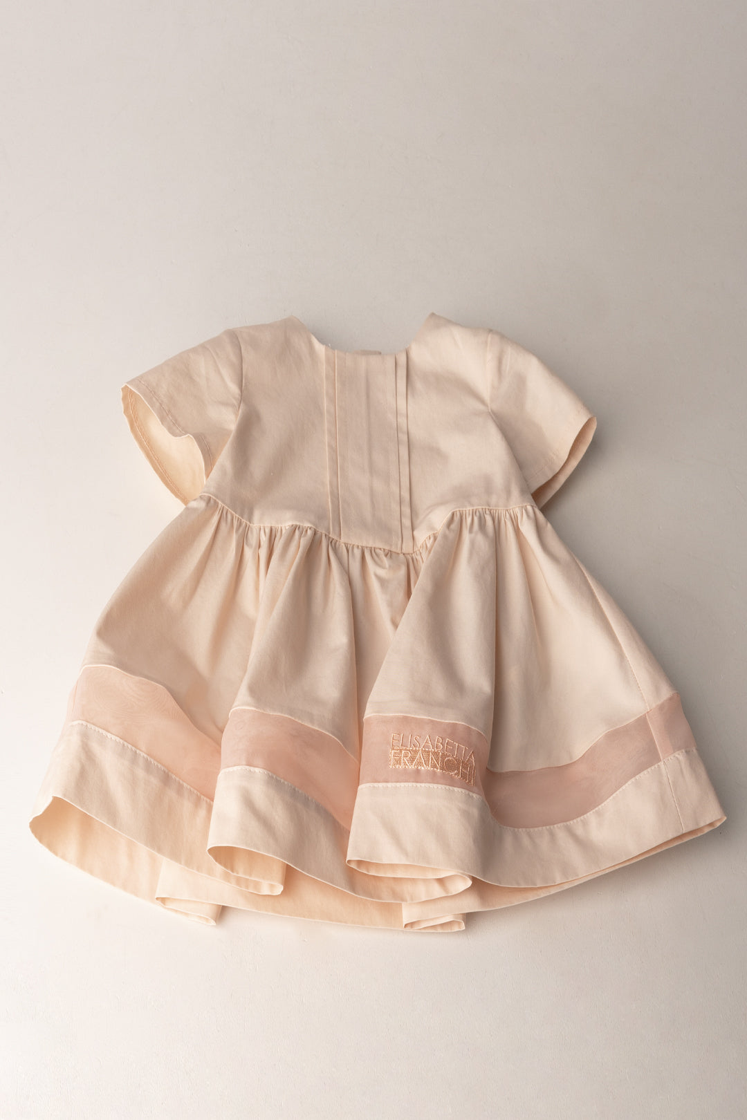 Elisabetta Franchi Bambina Abito In Popeline con Organza e Mutandina ENAB0720CA235.C036