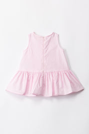 Elisabetta Franchi Bambina Abito In Popeline EGAB2020CAE04 TEO QUARZO/AVORIO