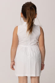 Elisabetta Franchi Bambina Abito In Taffetà con Rouches In Organza EGAB2310TV033.0004