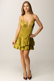 Elisabetta Franchi Abito In Tulle e Raso con Stampa Pitone AB87957E2 IGUANA