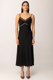 Khloe Femme Abito Lingerie In Raso con Pizzo BLACK