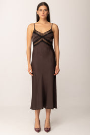 Khloe Femme Abito Lingerie In Raso con Pizzo MORO