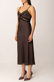 Khloe Femme Abito Lingerie In Raso con Pizzo MORO