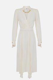 Elisabetta Franchi Abito Longuette con Collana ABT0356E2 MILK