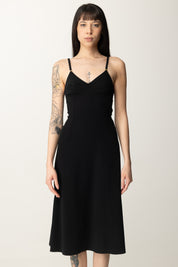 Elisabetta Franchi Abito Longuette con Criss-cross AB74852E2 NERO