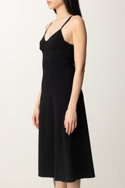 Elisabetta Franchi Abito Longuette con Criss-cross AB74852E2 NERO