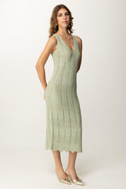 Twin-set Abito Longuette In Maglia con Lurex 251TT319A WATER GREEN LUREX