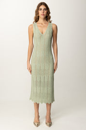 Twin-set Abito Longuette In Maglia con Lurex 251TT319A WATER GREEN LUREX