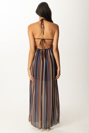 Khloe Femme Abito Lungo a Righe con Schiena Scoperta FANTASIA