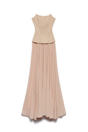 Aniye By Abito Lungo Bella con Bustier e Gonna Plissé 185317 SOFT SKIN :PE26