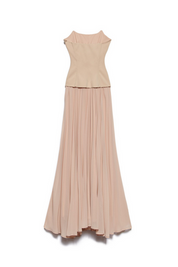 Aniye By Abito Lungo Bella con Bustier e Gonna Plissé 185317 SOFT SKIN :PE26