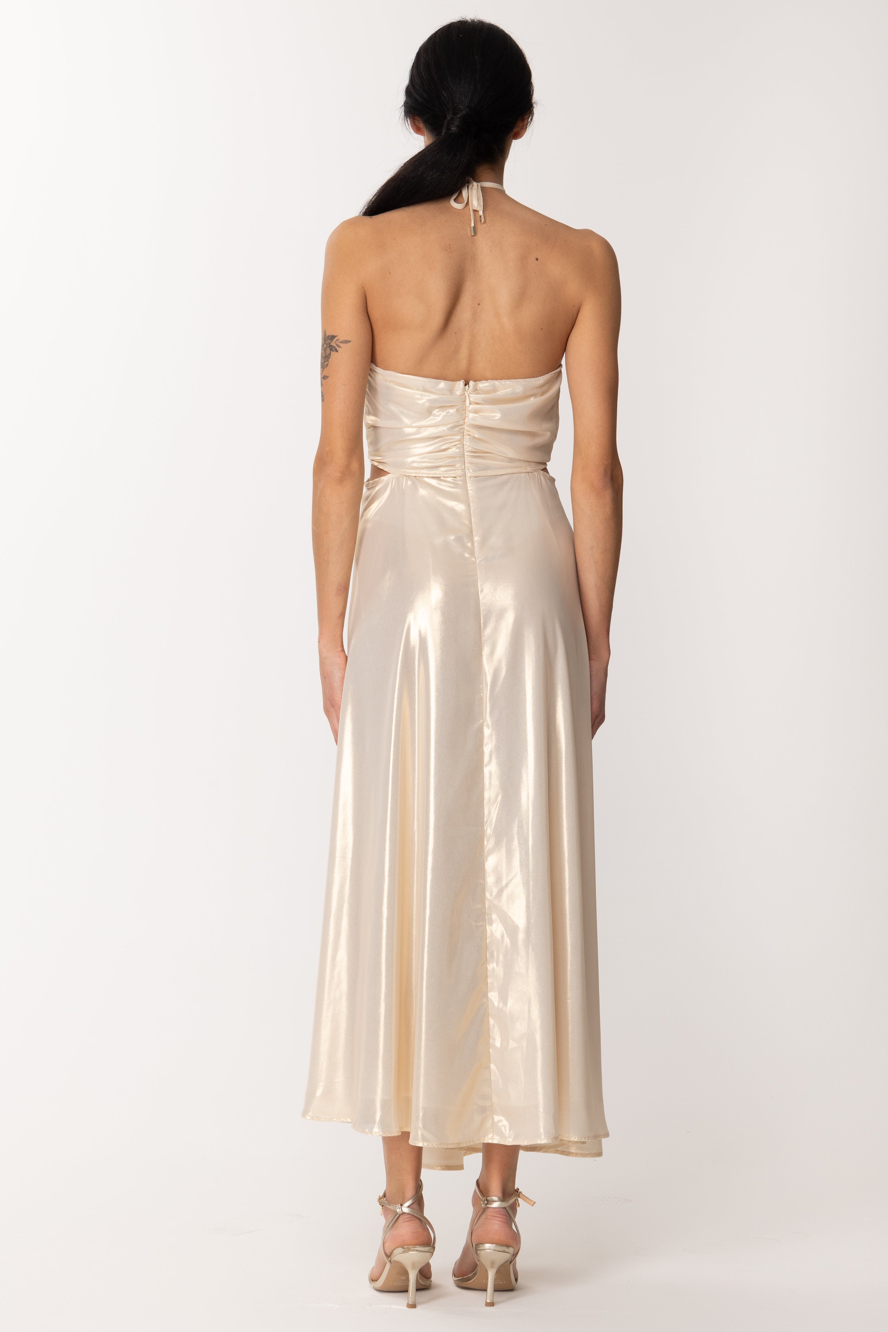 Simona Corsellini Woman Long Dress with Neck Tie P23CPAB005 Simona Corsellini Woman Long Dress with Neck Tie P23CPAB005