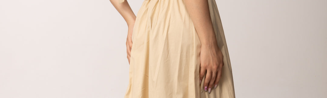 Khloe Femme Abito Lungo con Cut-out e Scollo Sul Retro 52855 BEIGE