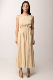 Khloe Femme Abito Lungo con Cut-out e Scollo Sul Retro 52855 BEIGE