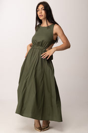 Khloe Femme Abito Lungo con Cut-out e Scollo Sul Retro 52855 VERDE