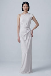 Patrizia Pepe Abito Lungo con Cut-out Sul Retro 2A3021 A738 FRESH GREY