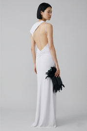 Patrizia Pepe Abito Lungo con Cut-out Sul Retro 2A3021 A738 FRESH GREY