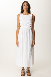Khloe Femme Abito Lungo con Cut-out e Scollo Sul Retro BIANCO