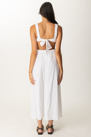 Khloe Femme Abito Lungo con Cut-out e Scollo Sul Retro BIANCO