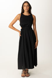 Khloe Femme Abito Lungo con Cut-out e Scollo Sul Retro NERO