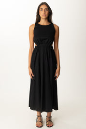 Khloe Femme Abito Lungo con Cut-out e Scollo Sul Retro NERO