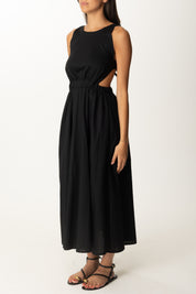 Khloe Femme Abito Lungo con Cut-out e Scollo Sul Retro NERO