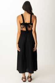 Khloe Femme Abito Lungo con Cut-out e Scollo Sul Retro NERO