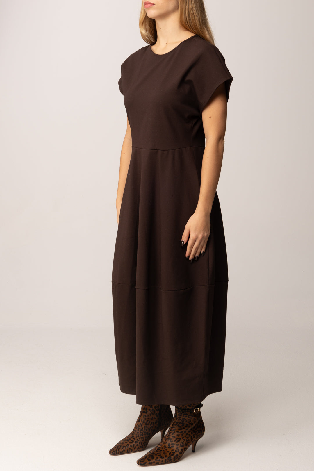 Khloe Femme Abito Lungo con Gonna Balloon MORO