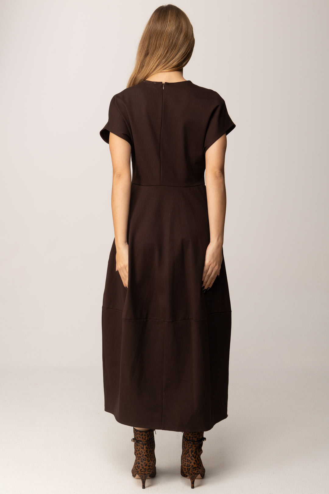 Khloe Femme Abito Lungo con Gonna Balloon MORO