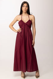 Khloe Femme Abito Lungo con Schiena Scoperta 25461 BORDEAUX