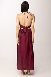 Khloe Femme Abito Lungo con Schiena Scoperta 25461 BORDEAUX
